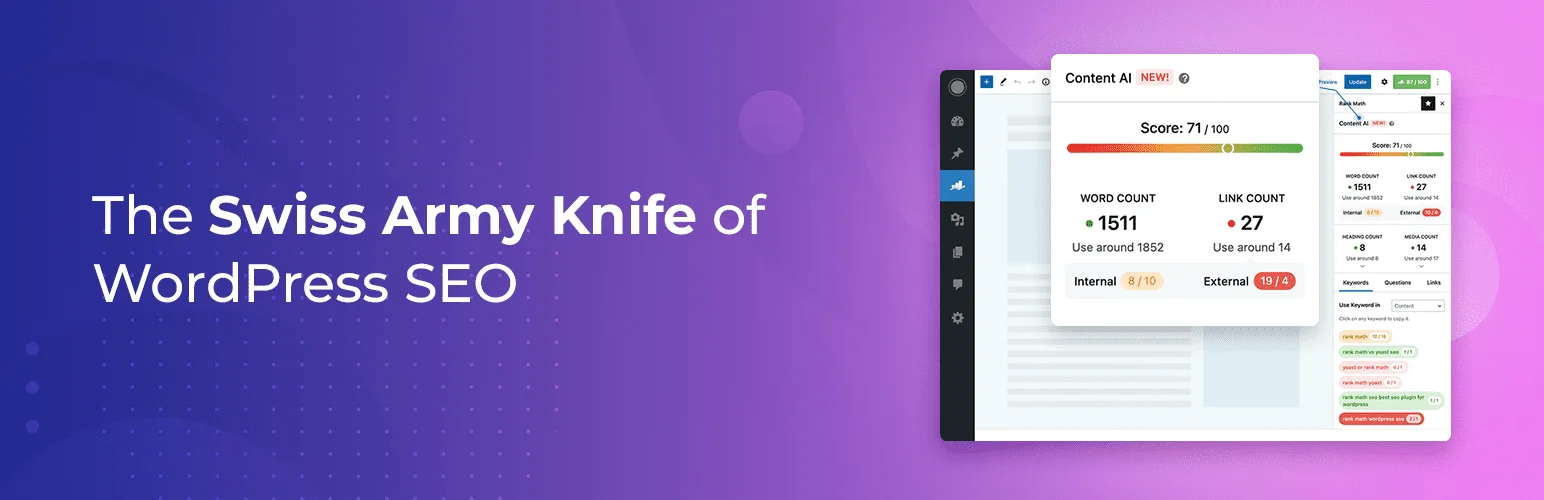 50+ 必备的 wordpress 插件(免费版和高级版) 3 rank math seo 插件