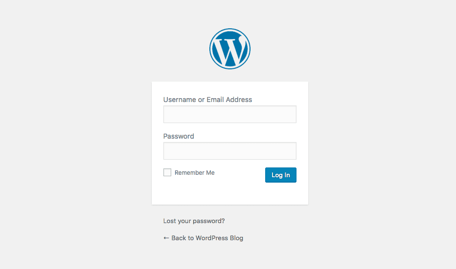 WordPress 登录界面