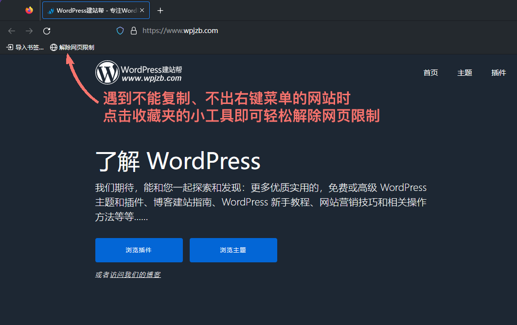 解除网页右键限制