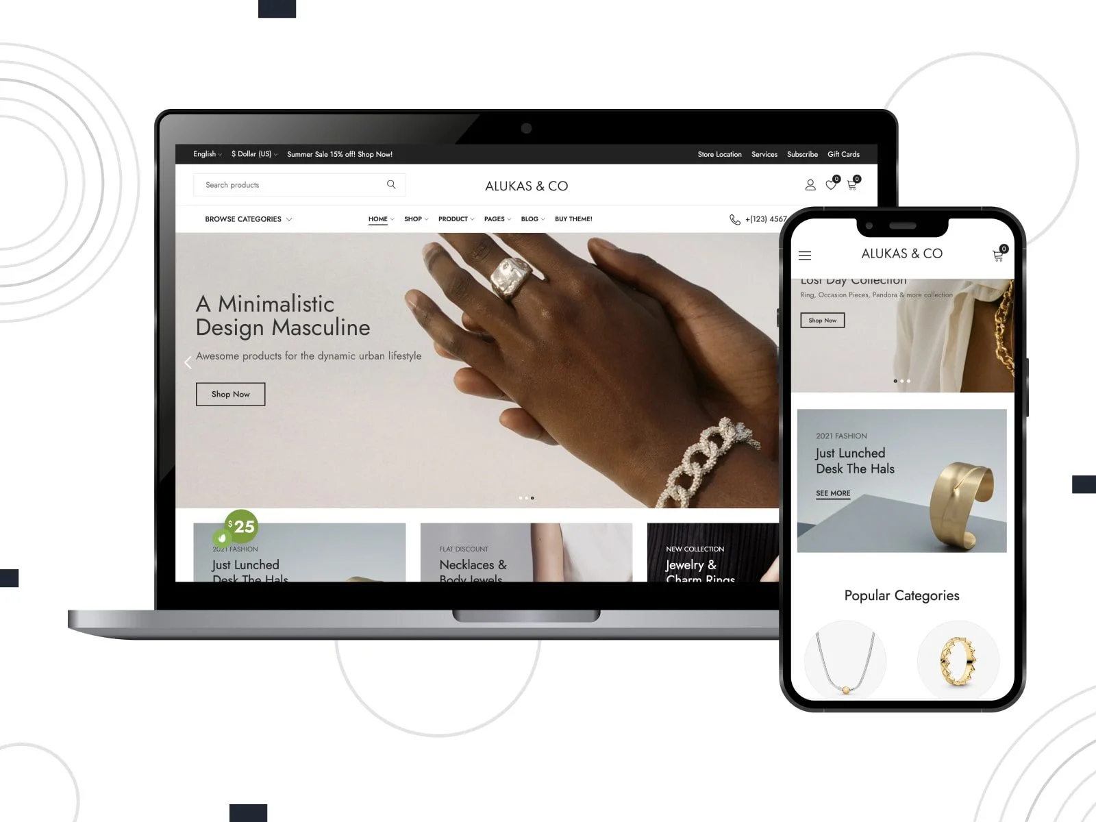 32 款优秀的 elementor woocommerce 主题 17 alukas-jewelry-woocommerce-theme