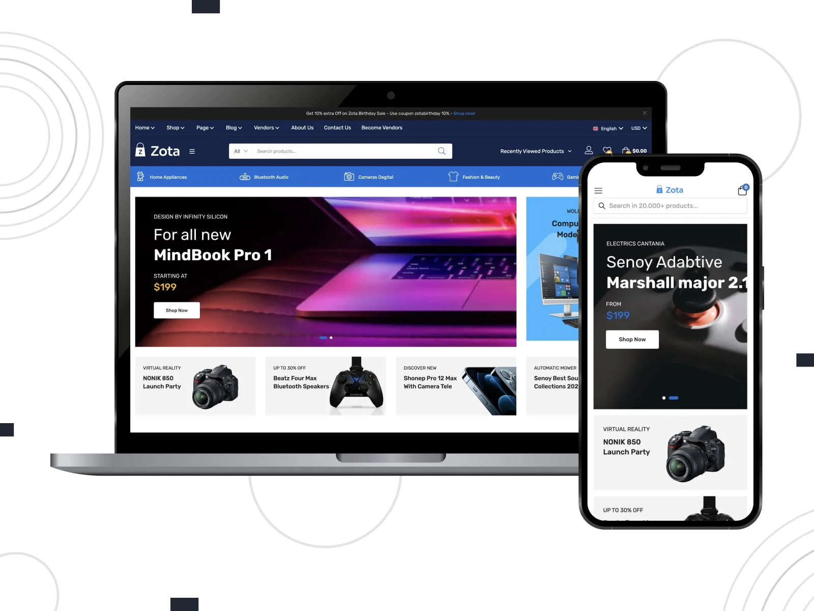 32 款优秀的 elementor woocommerce 主题 16 zota-woocommerce-theme-elementor