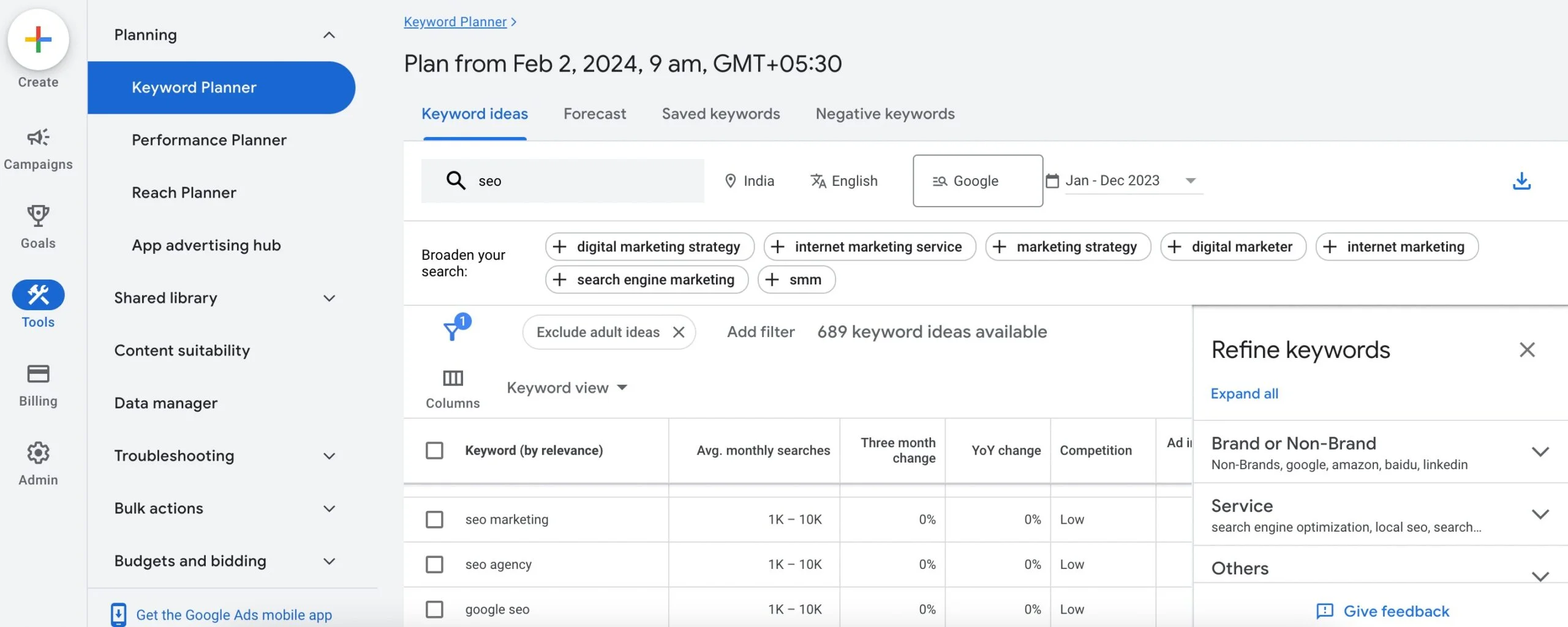 7 款最佳免费关键词研究工具 10 google keyword planner
