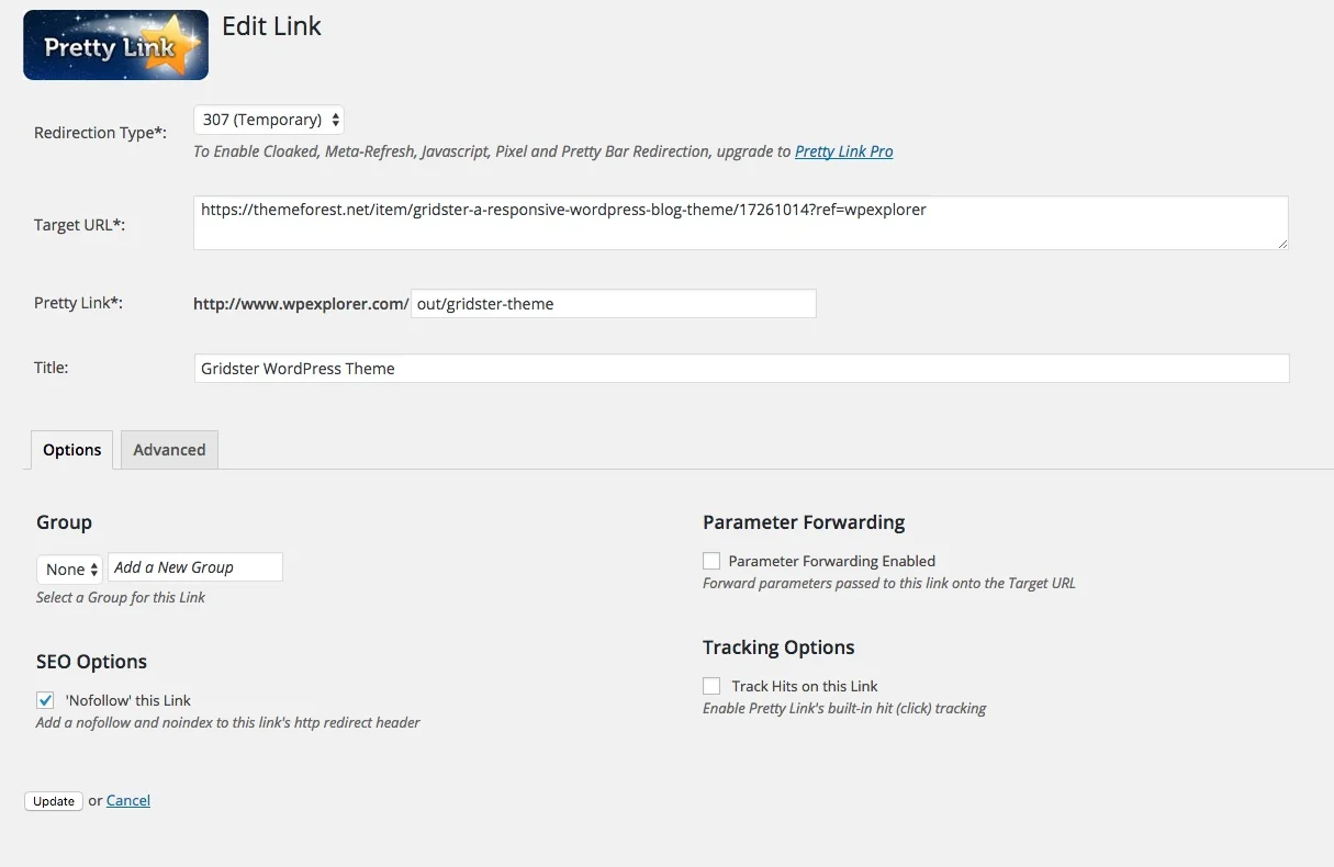 如何利用 wordpress 博客赚钱 2 pretty link 链接设置