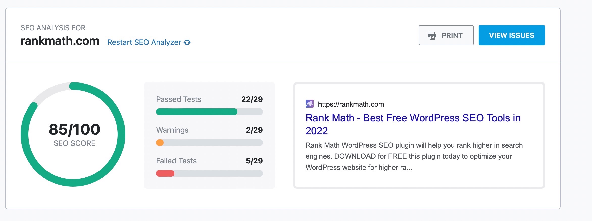 主页seo:如何创建seo友好的主页 12 rank math 的 seo 分析器