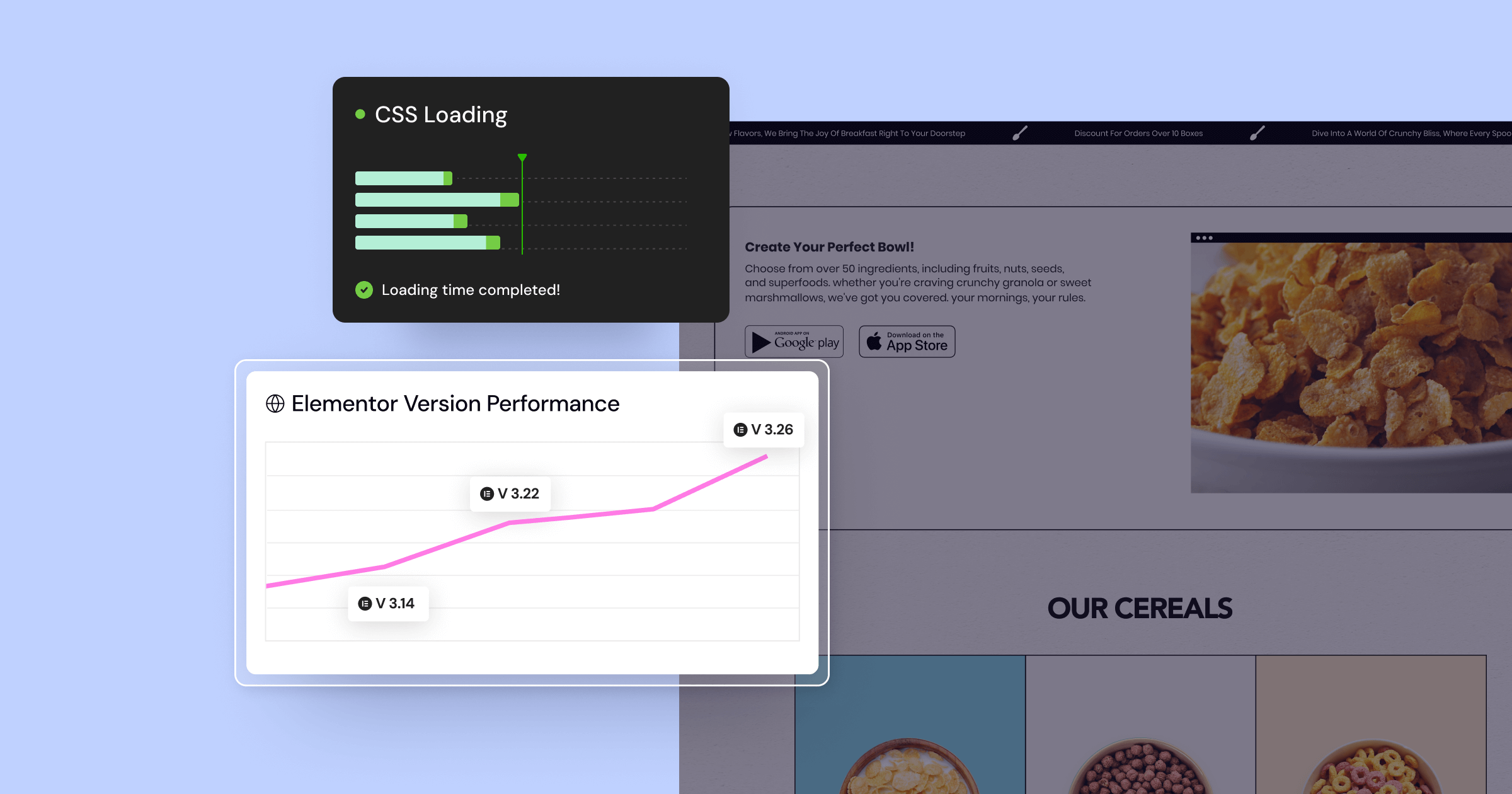 elementor 3.26 版本介绍:动态设计和性能增强 2 使用 css 和 dom 优化实现更流畅、更快的网站