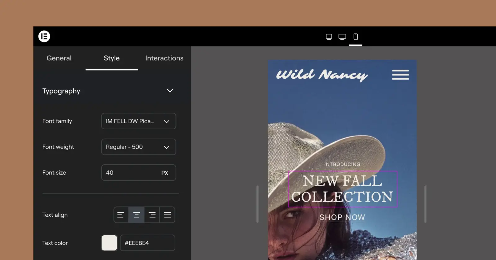 elementor 4.0 版本正式发布:用于构建可扩展网站的全新 atomic 基础 7 在每种设备上控制所有样式属性